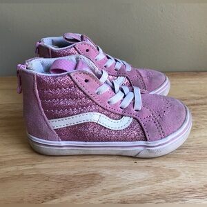 Vans Kids Pink Glitter Sneakers